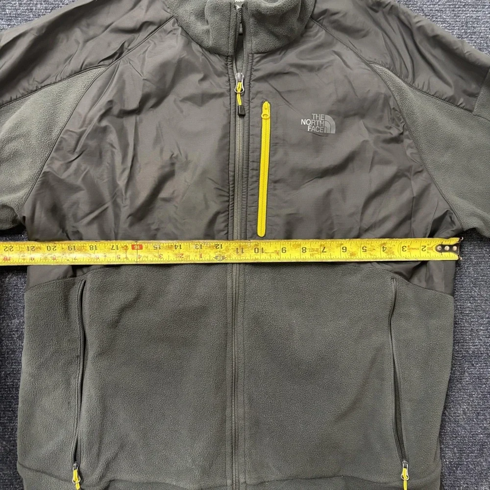 The North Face‎ Jacket Mens Large Gray Fleece Full Zip Chest Pocket Hiking